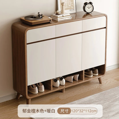 Wood Drawer Shoe Cabinet Adjustable Vertical Modern Storage Shoe Rack Home Organization Schuhe Schrank Hallway Furniture