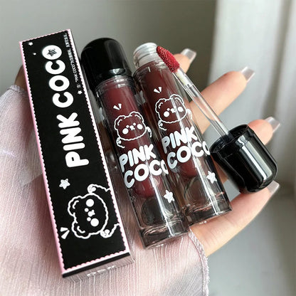 PINKCOCO Bear Dudu mirror lip glaze does not fade mirror water gloss lip gloss lipstick