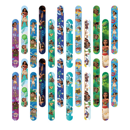 12/24/36pcs Moana 2 Snap Bracelets Party Favor Gifts Goodie Bag Fillers Simia Slap Bracelets Wristbands for Kids Birthday Party