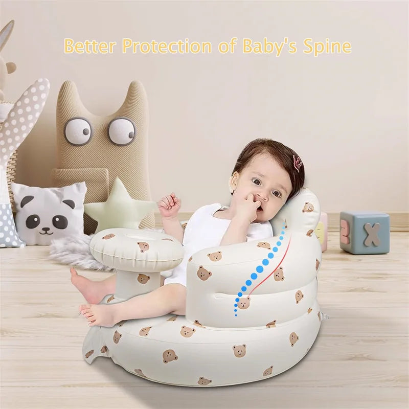 PVC Baby Inflatable Small Sofa Learning To Sit Baby Learning Seat Bath Bath Stool Portable Folding Toys Kids Sofa Sofa for Kids