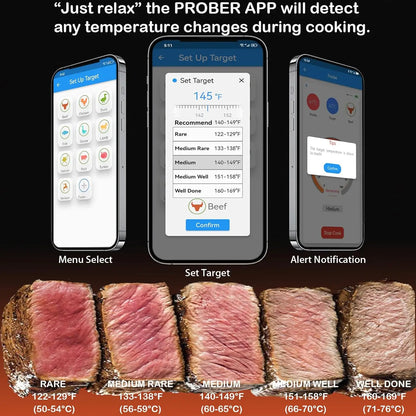 Newest Wireless Meat Food Thermometer Kitchen Cooking Tool Oven Grill BBQ Steak Bluetooth Temperature Meter Barbecue Accessories