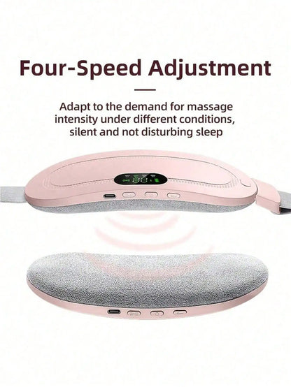 USB Menstrual Heating Pad, Electric Heating Pad For Women's Abdomen, Vibration Abdominal & Waist Massager With Stand