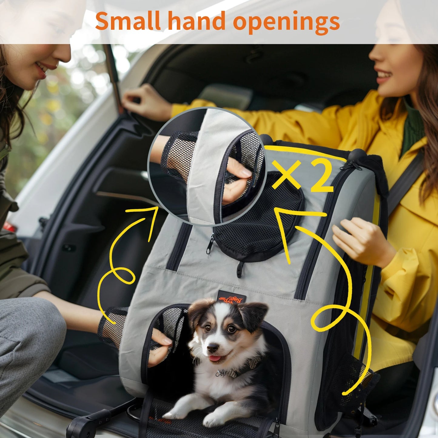 2 in 1 dog stroller for car seat, travel carrier, convertible, portable pet booter for small dogs and cats