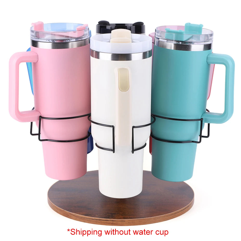 6 Slots Water Bottle Organizer Cup Storage Holder Rotating Bottle Organizer for Stanley 40oz Cup Accessories