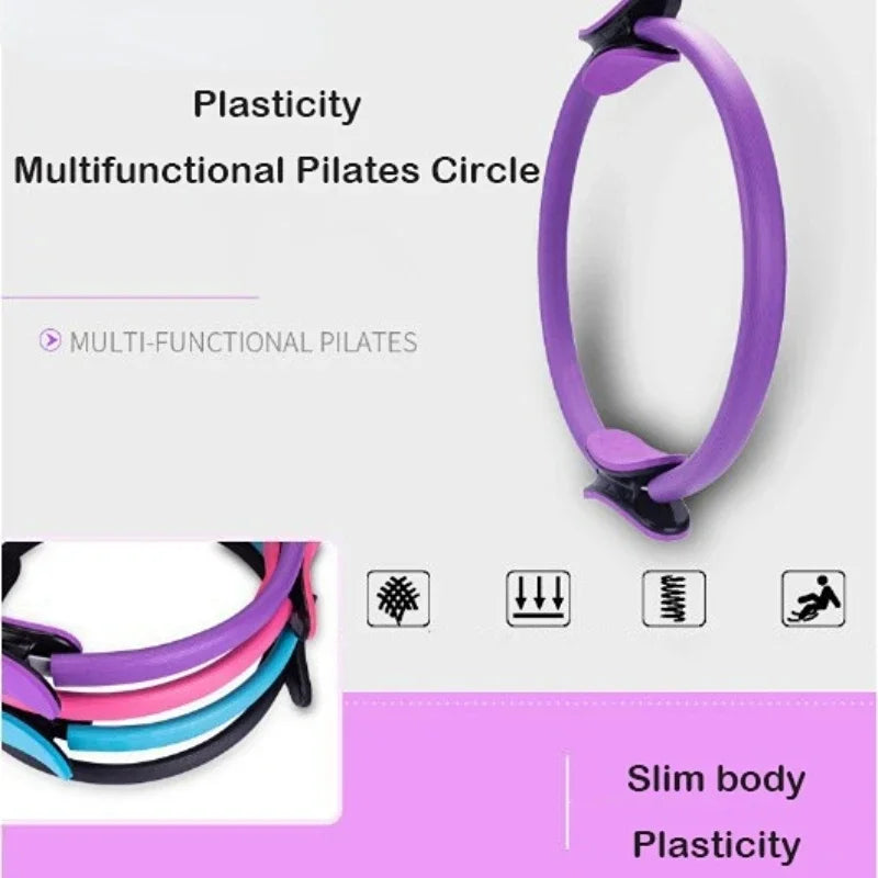 Yoga Fitness Ring Pilates Ring Women Girl Exercise Home Resistance Elasticity Yoga Gym Workout Pilates Circle Yoga Circle  ﻿