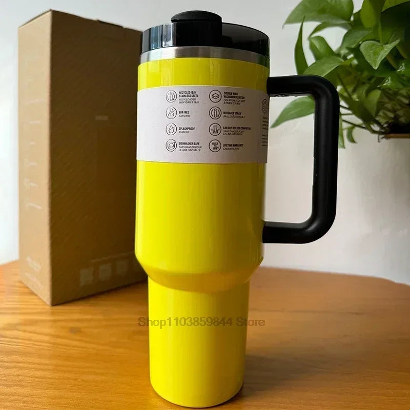 2025 new  Large Capacity 40Oz Stainless Steel Vacuum Flask - Insulated Tumbler Cup with Lids and Straws, Perfect for Travel