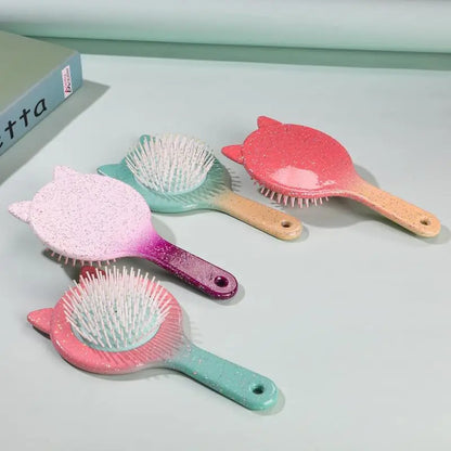 VKWE 5 hair brushes, Kids girls Untangling Toddler hair brush set 1 cute wide tooth untangling comb 4 hair combs