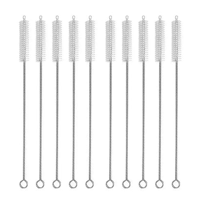 2-10Pcs Drinking Straw Cleaning Brush Kit Straw Tube Pipe Cleaner Nylon Stainless Steel Long Handle Cleaning Brushes forStraws