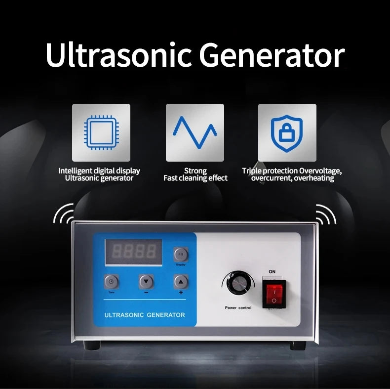 GENENG Ultrasonic Generator 40KHz Power Adjustable 600W/1500/3000W Converts Electrical Pulses Transducer Power Supply