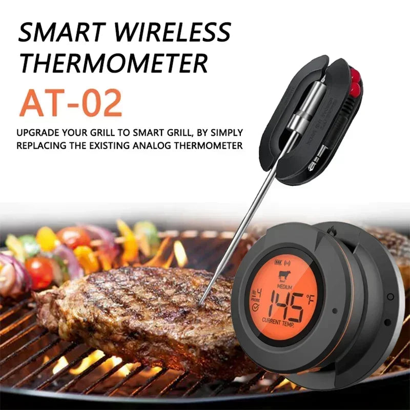 New Food Cooking Bluetooth Wireless BBQ Remote Thermometer Probes Smart Digital Bluetooth Barbecue Thermometer Free App Control