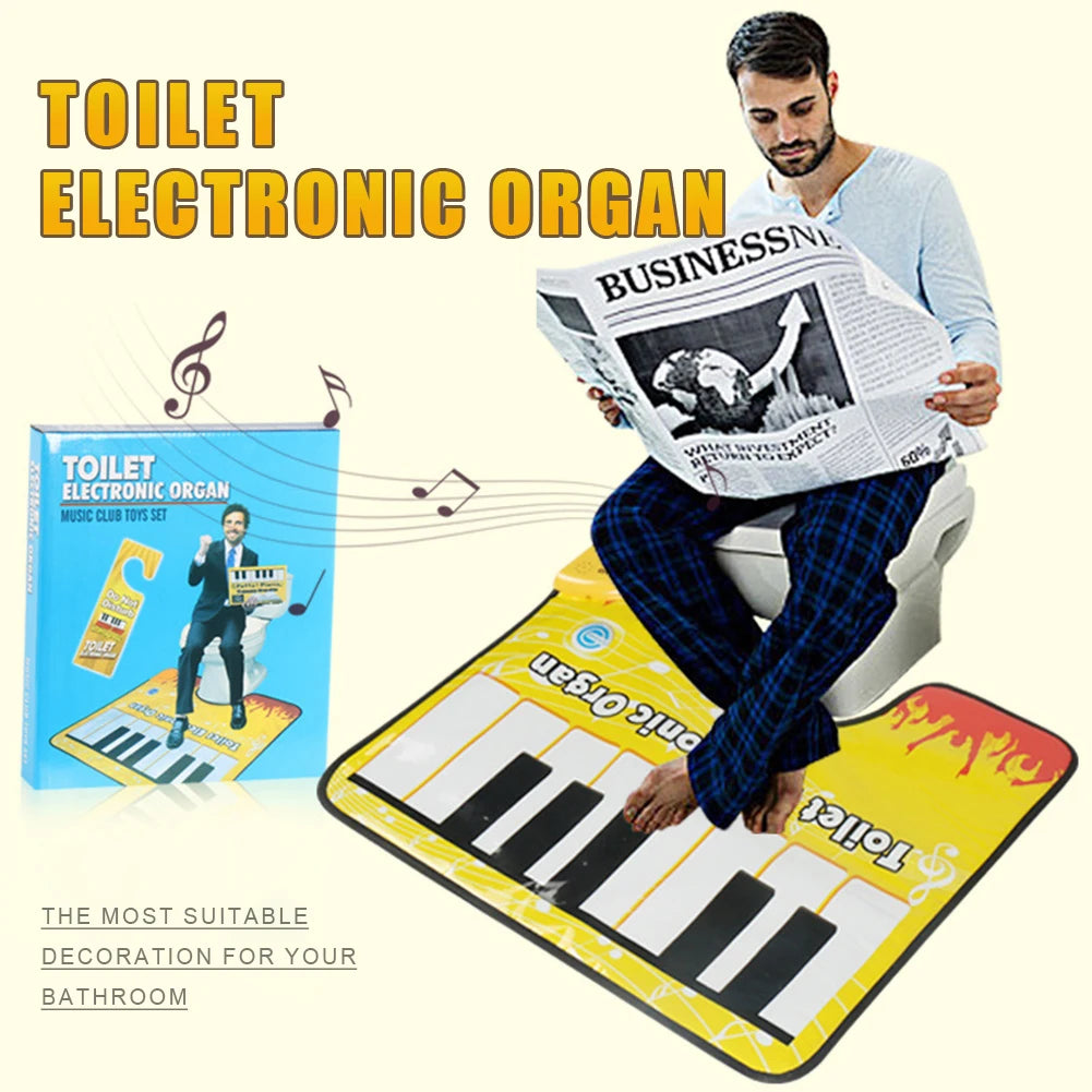 Novelty Potty Piano Sounding Carpet Bathroom Funny Toe Music Keyboard Toilet Floor Mat for Home Bathroom