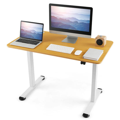 GOFLAME Electric Standing Desk, Ergonomic Sit Stand Computer Desk, Built-in Cable Management Hole, Button Controller