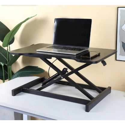 Ultra-Slim Single Top Height Adjustable Standing Desk Riser, Compact Sit Stand Desktop Converter for Monitor or Laptop