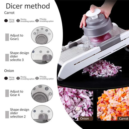 Professional Mandoline Vegetable Slicer 304 Stainless Steel Vegetable Cutter Onion Potato Cabbage Shredder Kitchen Accessories