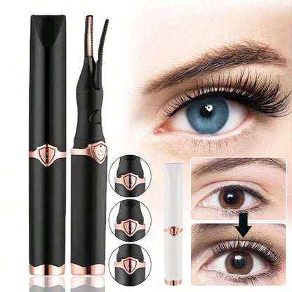 Electric 3 Gears Heated Eyelash Curler for Women Makeup Beauty Tools USB Rechargeable Eyelashes Curler Long Lasting Hold