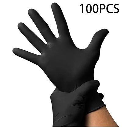 100 Pack Disposable Black Nitrile Gloves For Household Cleaning Work Safety Tools  Gardening Gloves  Kitchen Cooking Tools Tatto