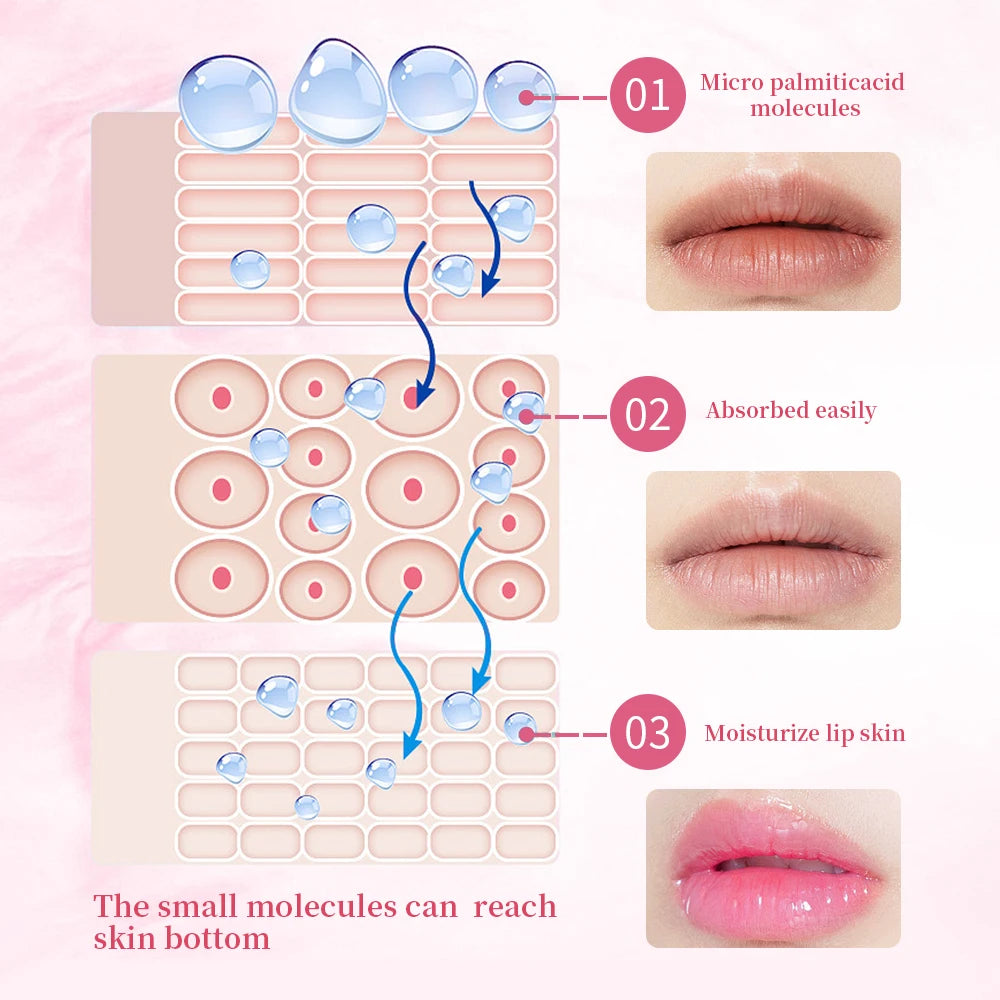 Pink Lips Serum Lip Balm Plumper Serum Reduces Fine Lines Brighten Lipgloss Anti-Drying For Women Pink Lips Instant Volumising