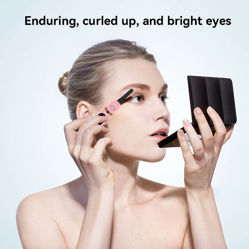 Electric Eyelash Curler Portable Eyelash Curling Device Quick Natural Eyelash Curler Safe Long Lasting Make up Tool 2025