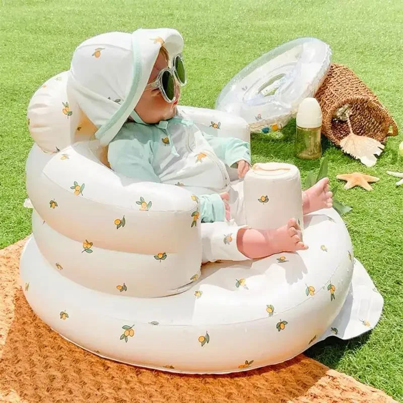 PVC Baby Inflatable Small Sofa Learning To Sit Baby Learning Seat Bath Bath Stool Portable Folding Toys Kids Sofa Sofa for Kids