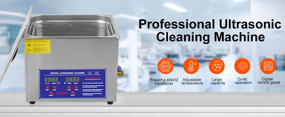 Ultrasonic Cleaner Ultrasound Cleaning Machine With Heated Washing 6L 10L Professional Home Commercial Ultrasonic Cleaner