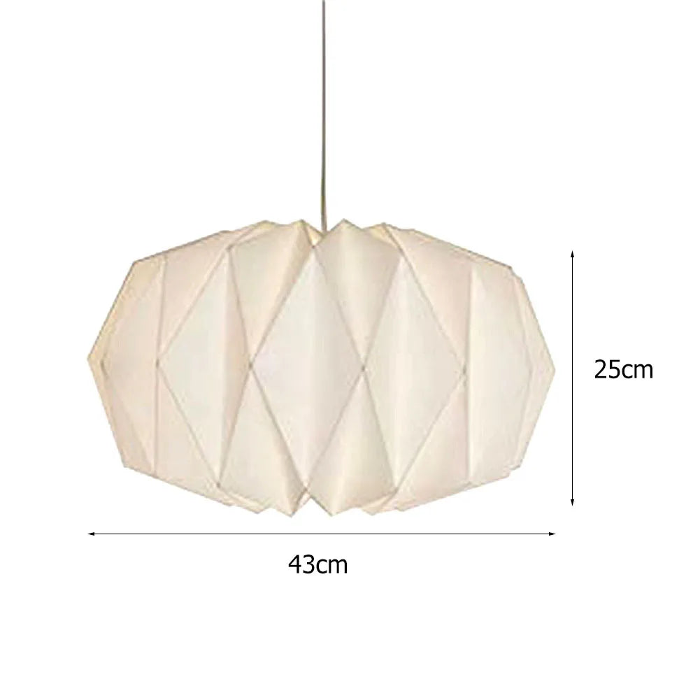 Nordic Creative Paper Origami Lantern Shade Foldable Nordic Paper Lampshade Living Room Chandelier Decor for Living Room Decor