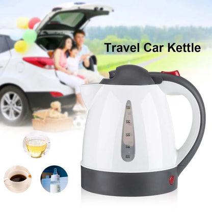 1000 ML Car Hot Kettle Car Truck Water Heater Auto Shut-Off 12/24 V Travel Electric Kettle Large Capacity Stainless Steel Kettle