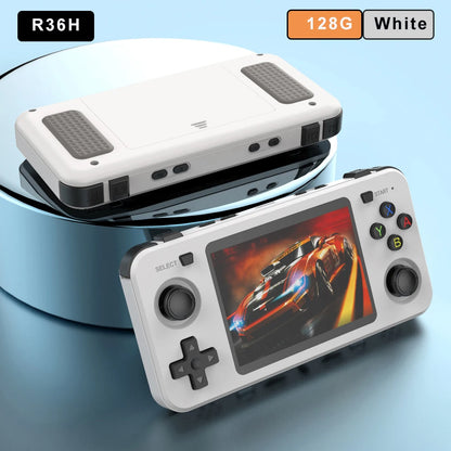 NEW Orange R36H Retro Handheld Game Console Linux System 3.5Inch IPS Screen Portable Pocket Video Player 64GB 128G Game Kid Gift