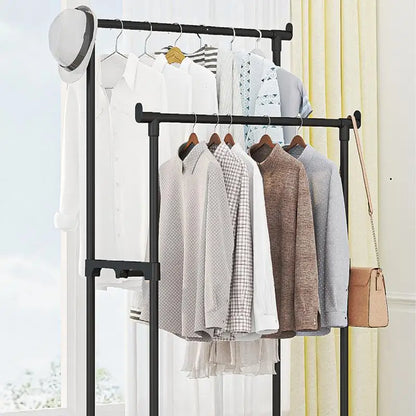 Rolling Garment Rack Metal Clothes Rack On Wheels Closet Organizers And Storage Multi-Functional Wardrobe Space Saver For