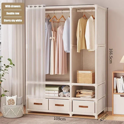 Simple Floor-Standing Wardrobes Home Large Capacity Durable Clothes Cabinet Dustproof And Economical Wardrobe Bedroom Furniture