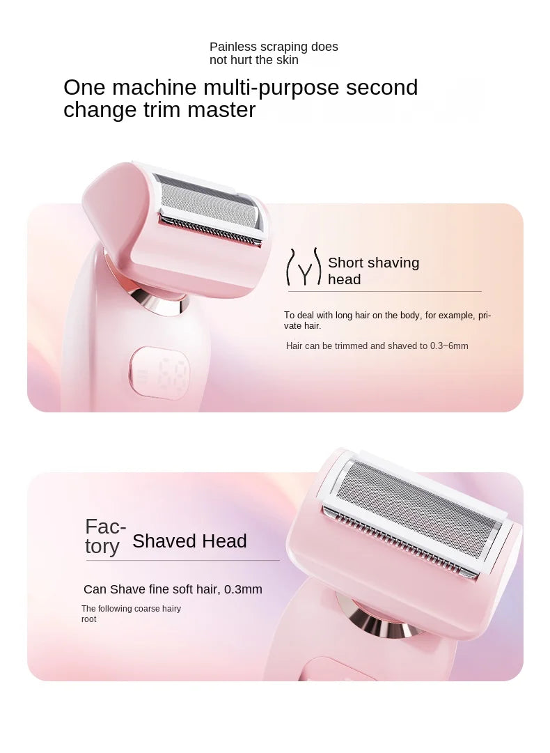 2 in 1 Waterproof Double Head Female Electric Epilator Body Hair Trimmer Kit Hair Removal Lady Shaver for Women