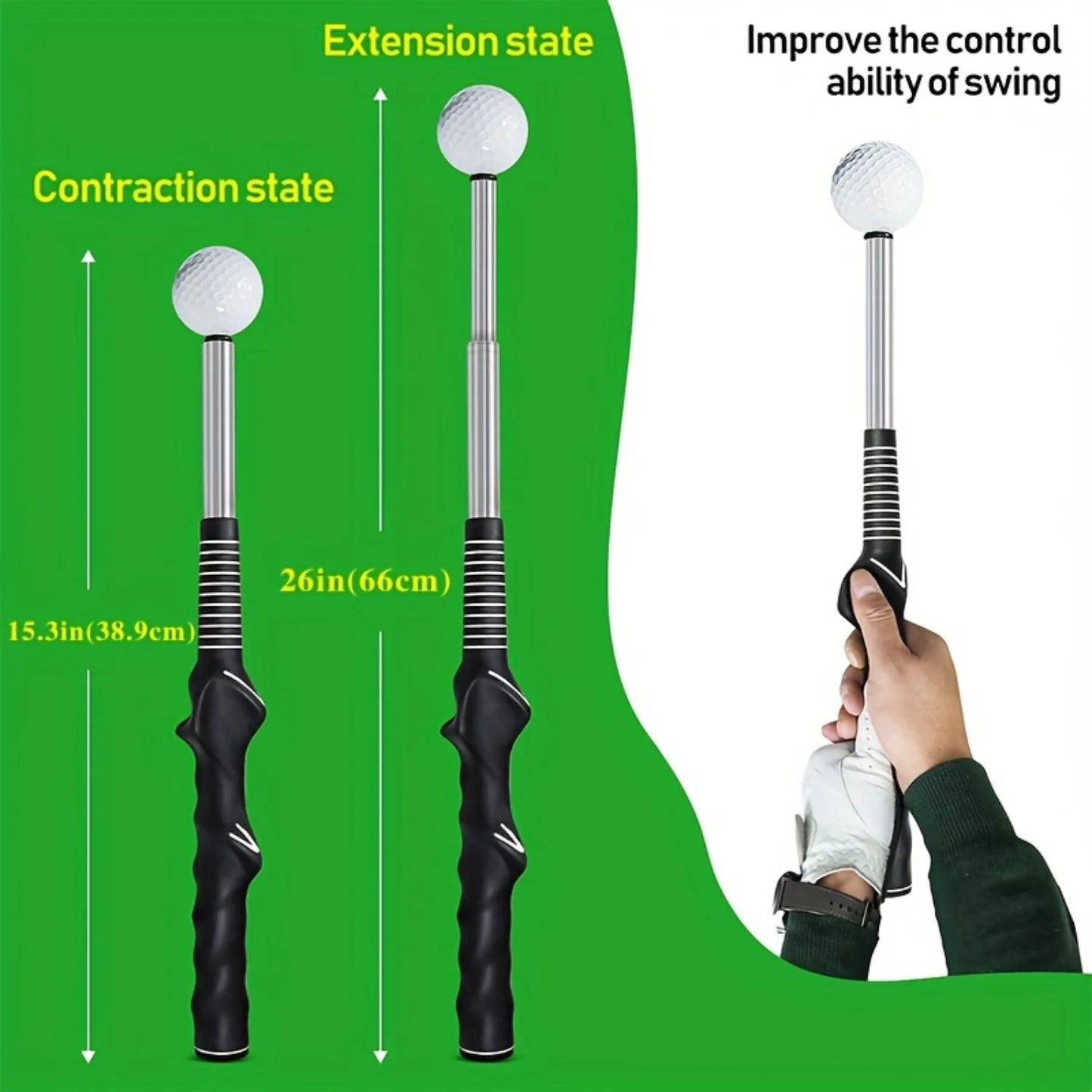 1pc Golf Swing Trainer with Sound-Emitting Swing Rod for Practice, Lightweight & Durable Design, Ergonomic Grip - Improve Your G