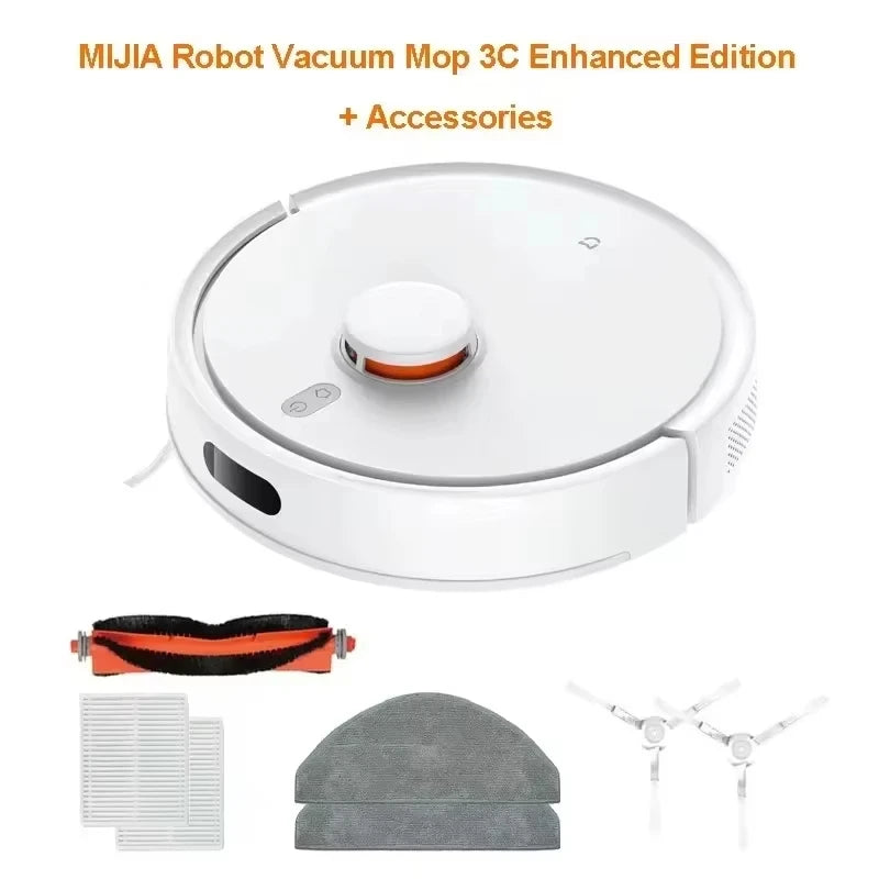 XIAOMI MIJIA Robot Vacuum Mop 3C Plus Enhanced Edition Household 5000Pa Big Suction Vacuum Cleaner Auto Laser Navigation Sweeper