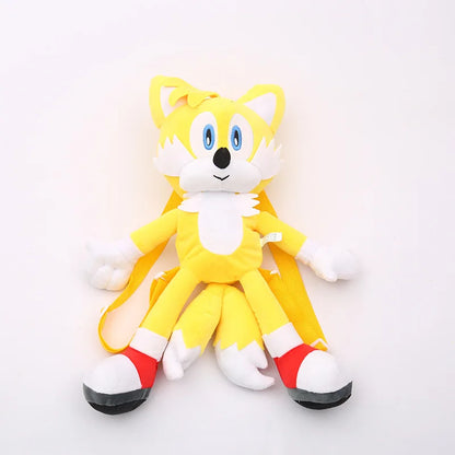 Sonic The Hedgehog Cute Plushes Backpacks Cartoon Fashion 3D Mini Women's Backpack Large Capacity Children's Kawaii Schoolbag