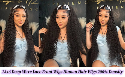 30 40 Inch Loose Deep Wave 13x6 Hd Lace Frontal Wig 360 Full Lace Curly Human Hair Wigs for Women 13x4 Water Wave Lace Front Wig