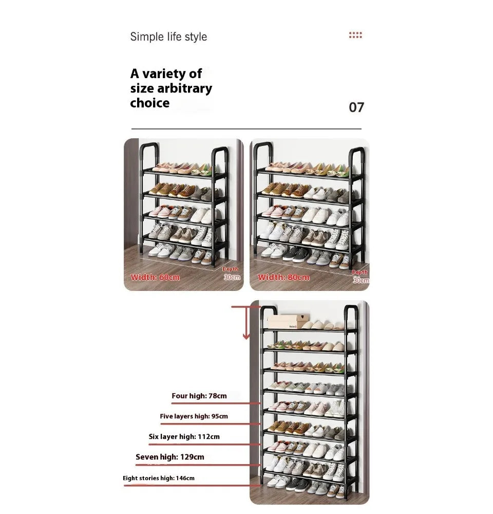 Simple Metal Shoe Rack Multilaye Metal Shoes Rack Space Saving And Simple Shoes Shelves Cabints Space Black Elevated Shoe Racks