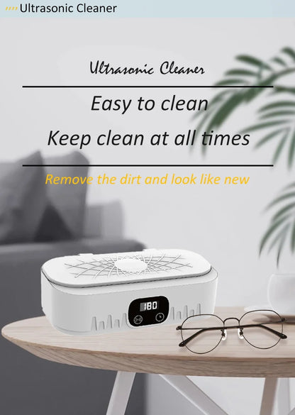 Ultrasonic Glasses Ultrasonic Cleaner Cleanser High Frequency Ultrasound Cleaning Bath For Glasses Jewelry Ultra Sonic Cleaner