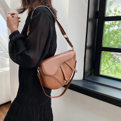 Women's Saddle Bag Brands Luxury Designer Purses and Handbag High Quality 2023 Black White Brown Khaki Shopper Shoulder Bag