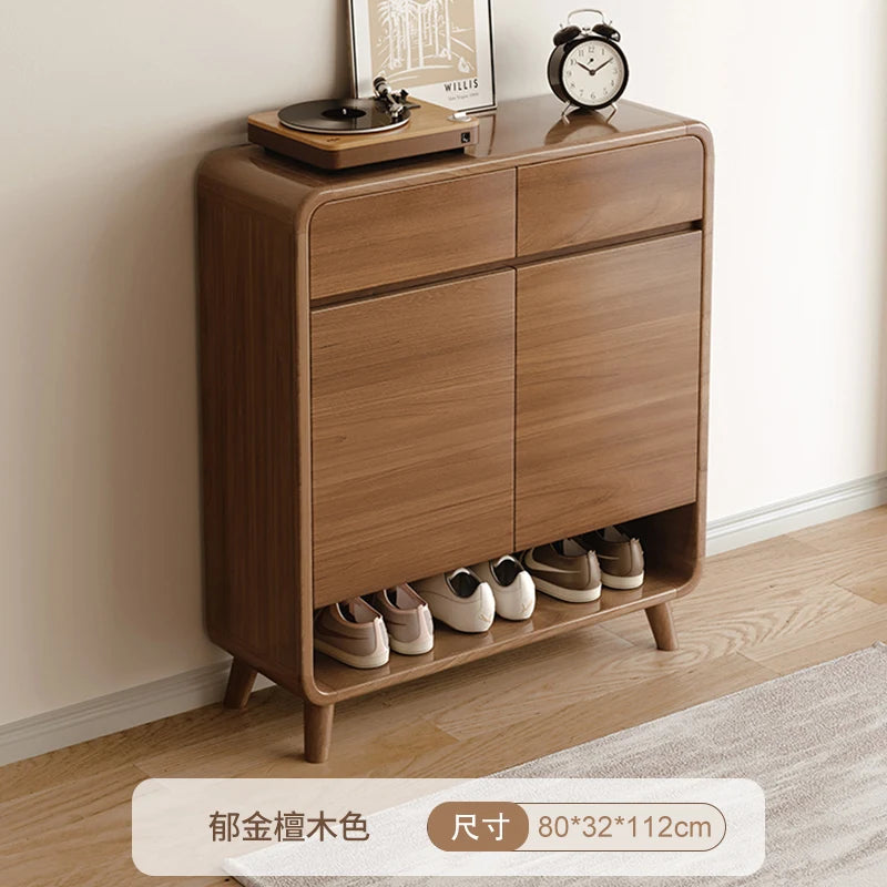 Wood Drawer Shoe Cabinet Adjustable Vertical Modern Storage Shoe Rack Home Organization Schuhe Schrank Hallway Furniture