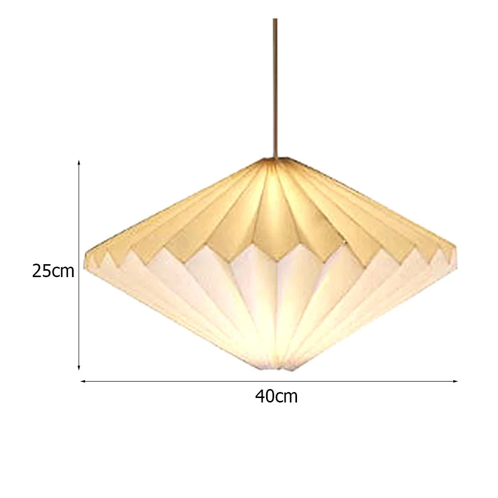 Nordic Creative Paper Origami Lantern Shade Foldable Pendant Light Art Decor