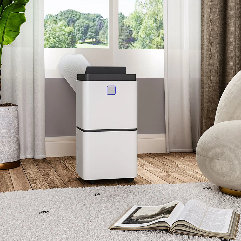 White 12L Dehumidifier with Wheels and WiFi