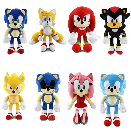 New 30cm Sonic peluches toy  cartoon hedgehog Amy Rose knuckle tail soft stuffed doll child birthday Sonic lovely  toys