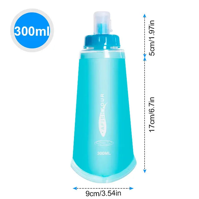 150/250/300/500/750ml Outdoor Collapsible Silicone Bite Size Water Bottle Running Camping Hiking Travel Convenient Water Bottle