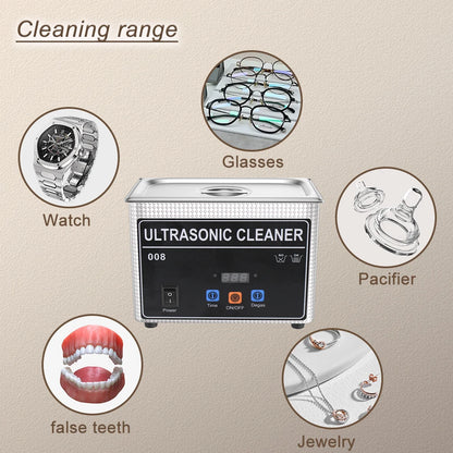 35w 60w Ultrasonic Cleaner Cleaning Jewelry Eyeglasses Dental Dentures Tooth Retainer Glasses Cleaner 110v 220v Ultrasonic Bath