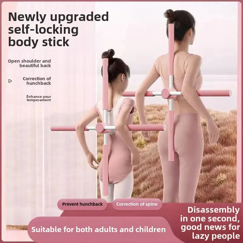 Yoga Stick Back Correction Trainer Equipment Cross Frame Children's Posture Training Tool Open Shoulder Back Strengthening Yoga