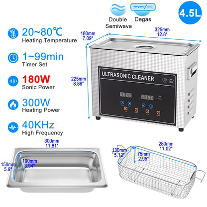 2L 3L 6L 10L 15L 30L Ultrasonic Cleaner US EU AU UK Ultrasonic Bath Washing Dental Retainer 60w 600w Ultrasound Cleaning Machine