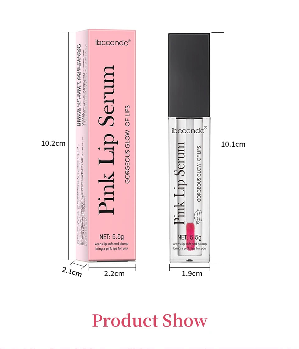 Pink Lips Serum Lip Balm Plumper Serum Reduces Fine Lines Brighten Lipgloss Anti-Drying For Women Pink Lips Instant Volumising