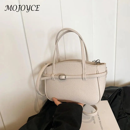 Women PU Fashion Shoulder Bag Large Capacity Stylish Messenger Bag Adjustable Strap Buckle Shoulder Purse Chic Hobo Bag