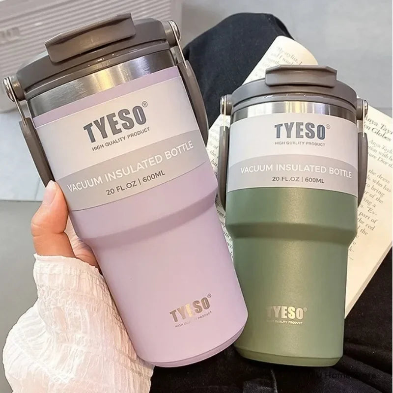 Tyeso Tumbler Coffee Cup Stainless Steel Vacuum Thermal Insulated Mug Large Capacity Double Drink Car Water Bottle Travel Mug