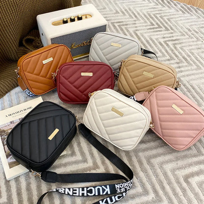 Shell Crossbody Bag for Women Fashion Small PU Leather Shoulder Bags Luxury Designer Quilted Female Zipper Purse and Handbags