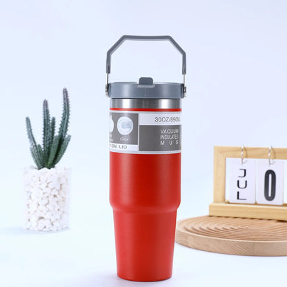 304 Stainless Steel 30oz Large Capacity Portable Car Cup Vacuum Portable Insulated Cup For Insulated Outdoor Car Ice Cream Cups